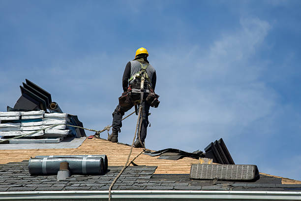 Professional Gutter Installation technician working in Enterprise, KS